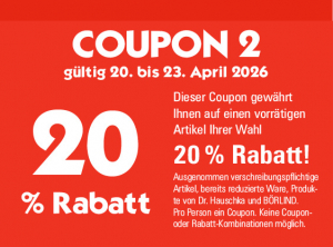 Coupon2 Coupon 1 gültig 9. bis 12. Juni 2025