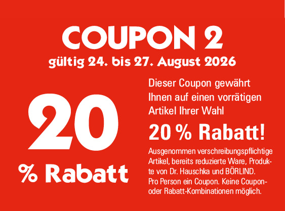 Coupon 1 gültig 9. bis 12. Juni 2025